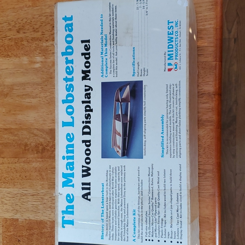 COPY - The Maine Lobsterboat All Wood Display Model